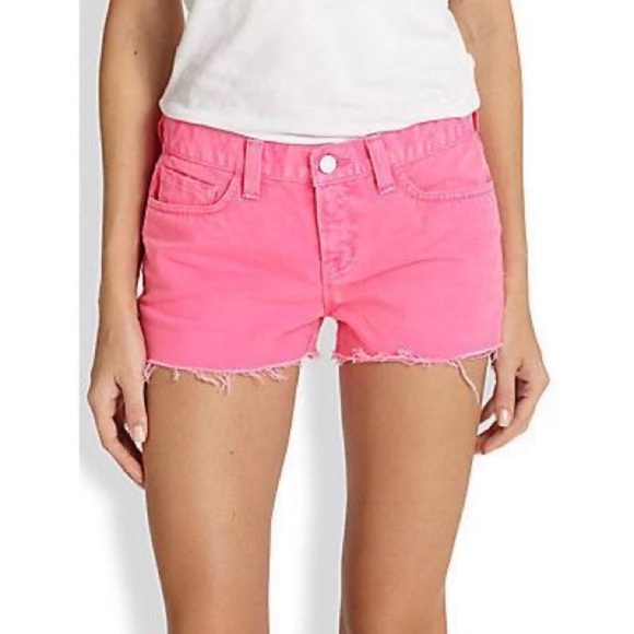 J Brand Women's‎ 26 Signal Pink Cut Off Shorts Summer - Picture 1 of 8